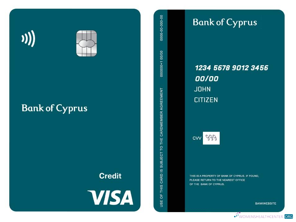 Download Cyprus Bank of Cyprus visa credit vertical card Photoshop template